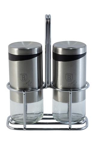 Salière et poivrière en acier inoxydable Black Vantage - 12 cl