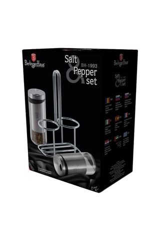 Salière et poivrière en acier inoxydable Black Vantage - 12 cl