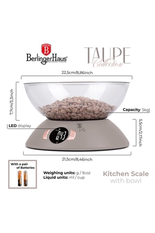 Balance de cuisine Taupe Collection - 5kg