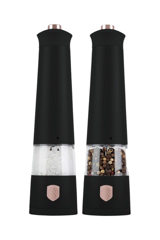 Moulin à poivre et à sel électrique en acier inoxydable et céramique Black Rose