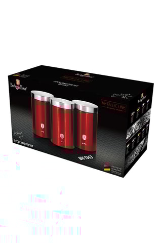3 boîtes en acier inoxydable Metallic Line