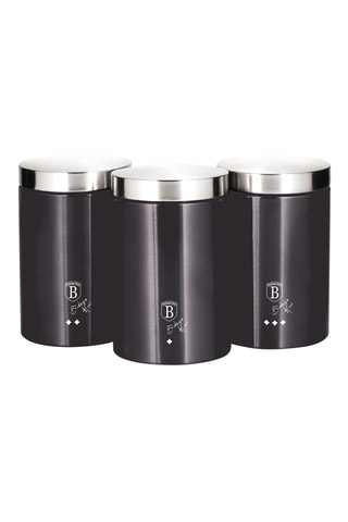 3 boîtes en acier inoxydable Metallic Line Carbon Pro