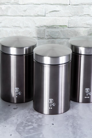 3 boîtes en acier inoxydable Metallic Line Carbon Pro