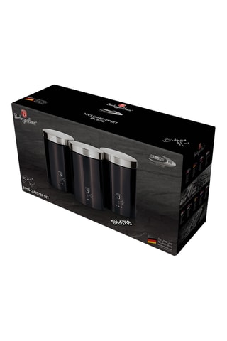 3 boîtes en acier inoxydable Metallic Line Carbon Pro