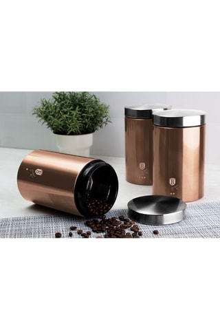 3 boîtes en acier inoxydable Metallic Line Rose Gold