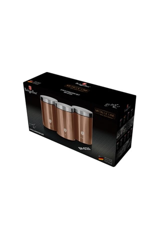 3 boîtes en acier inoxydable Metallic Line Rose Gold