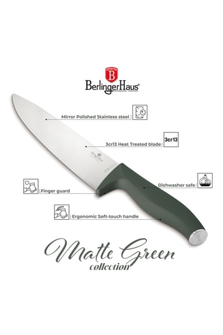 6 couteaux en acier inoxydable Matte Green