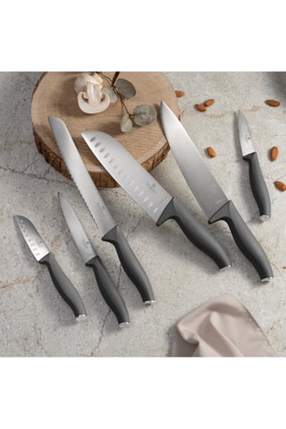 6 couteaux en acier inoxydable Anthracite