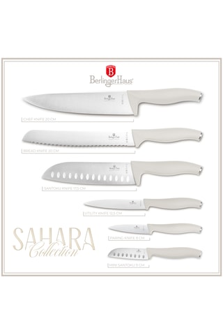 6 couteaux en acier inoxydable Sahara