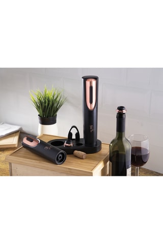 Coffret tire-bouchon électrique 6-en-1 en silicone Black Rose