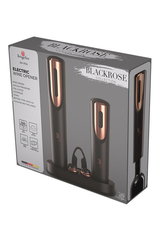 Coffret tire-bouchon électrique 6-en-1 en silicone Black Rose