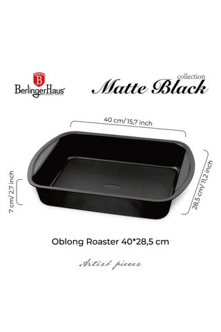 Plat à four Matte Black – 40 x 28,5 x 7 cm