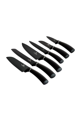 6 couteaux en acier inoxydable Matte Black