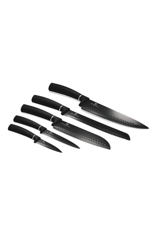 6 couteaux en acier inoxydable Matte Black
