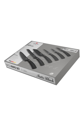 6 couteaux en acier inoxydable Matte Black