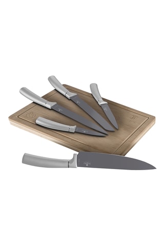 Batterie de cuisine en acier inoxydable et en bambou Aspen - 6 pièces