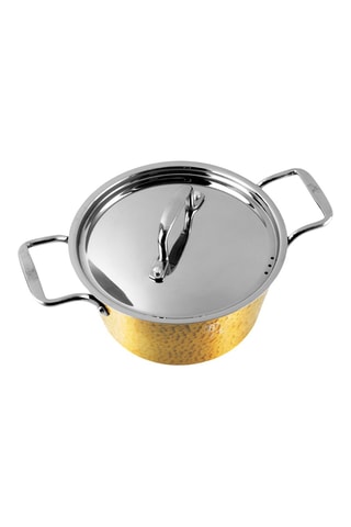 Cocotte revêtement marbre Hammered Gold - 24 cm - 4,1 l