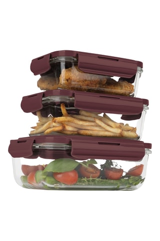 3 boîtes en verre borosilicate Leonardo - 570/840/1180 ml