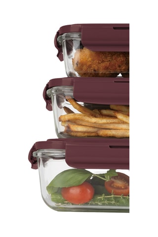 3 boîtes en verre borosilicate Leonardo - 570/840/1180 ml