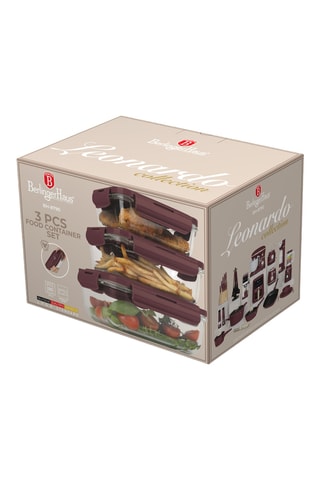 3 boîtes en verre borosilicate Leonardo - 570/840/1180 ml