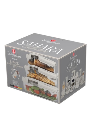 3 boîtes en verre borosilicate Sahara - 570/840/1180 ml