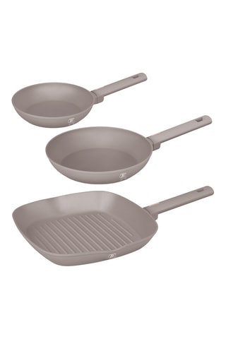 3 poêles Taupe Collection - 20/24/28 cm