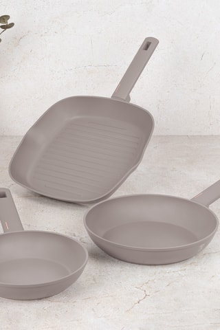 3 poêles Taupe Collection - 20/24/28 cm