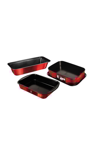 3 moules à pâtisserie en acier carbone revêtement titane Metallic Line