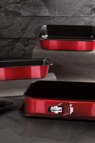 3 moules à pâtisserie en acier carbone revêtement titane Metallic Line