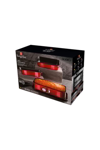 3 moules à pâtisserie en acier carbone revêtement titane Metallic Line