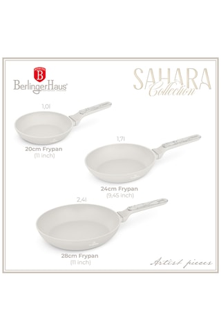 3 poêles Sahara Nordic - 20/24/28 cm