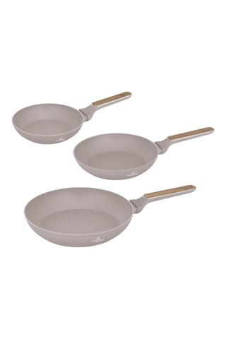 3 poêles Taupe Nordic – 20, 24 et 28 cm