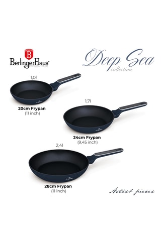 3 poêles Deep Sea – 20, 24 et 28 cm