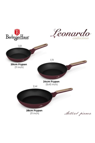 3 poêles Leonardo - 20/24/28 cm