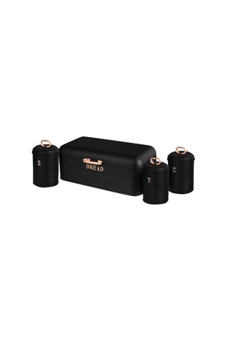 4 boîtes en acier inoxydable Black Rose