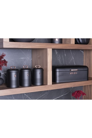 4 boîtes en acier inoxydable Black Rose