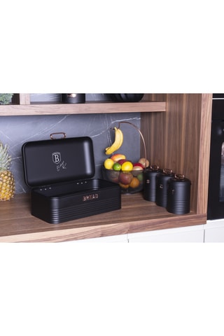 4 boîtes en acier inoxydable Black Rose