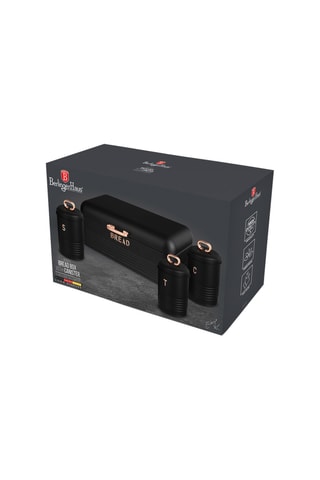 4 boîtes en acier inoxydable Black Rose