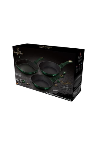 2 poêles et 1 gril revêtement titane Emerald