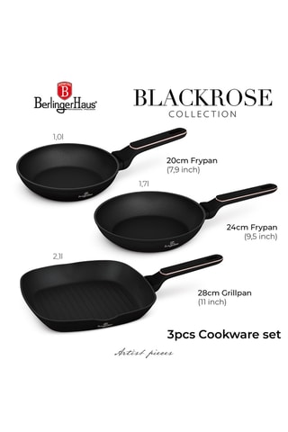 3 poêles à frire Black Rose - 20/24/28 cm