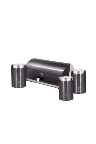 4 boîtes en acier inoxydable Metallic Line Carbon Pro