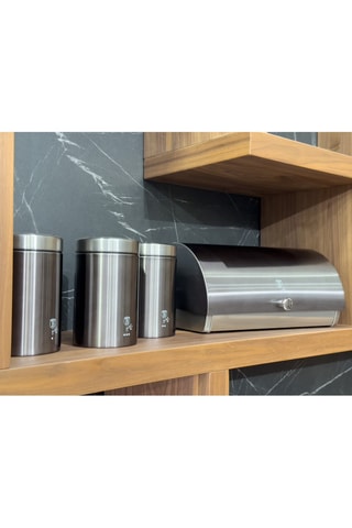 4 boîtes en acier inoxydable Metallic Line Carbon Pro
