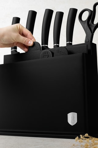 Bloc de 10 pièces en acier inoxydable Matte Black