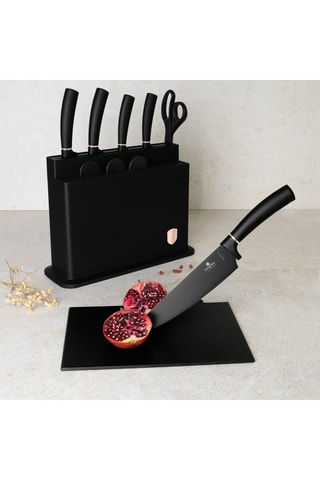 Bloc 10 pièces en acier inoxydable Black Rose