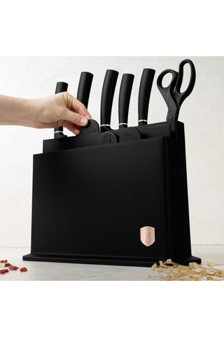 Bloc 10 pièces en acier inoxydable Black Rose