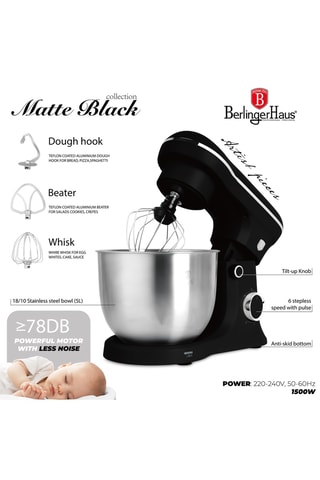 Robot de cuisine en acier inoxydable Black Vantage - 5 l - 1500 W - 6 vitesses