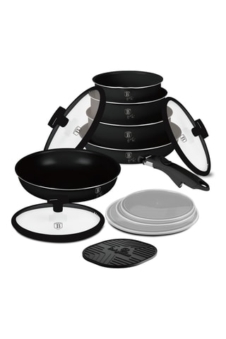 Batterie de cuisine revêtement titane Monaco - 13 pièces