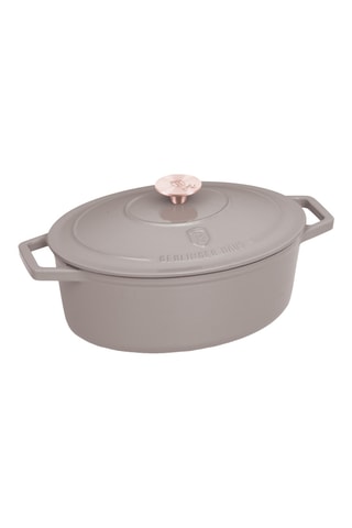 Cocotte ovale en fonte Taupe Collection - 30 cm - 4,65 l
