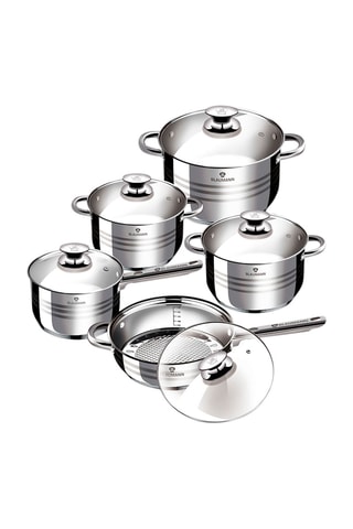 Batterie de cuisine en acier inoxydable Blaumann/Gourmet - 10 pièces