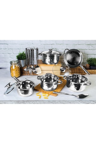 Batterie de cuisine en acier inoxydable Blaumann/Gourmet - 17 pièces
